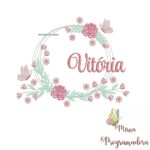 Matriz de Bordado Vitoria Moldura Floral
