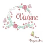 Matriz de Bordado Viviane Moldura Floral