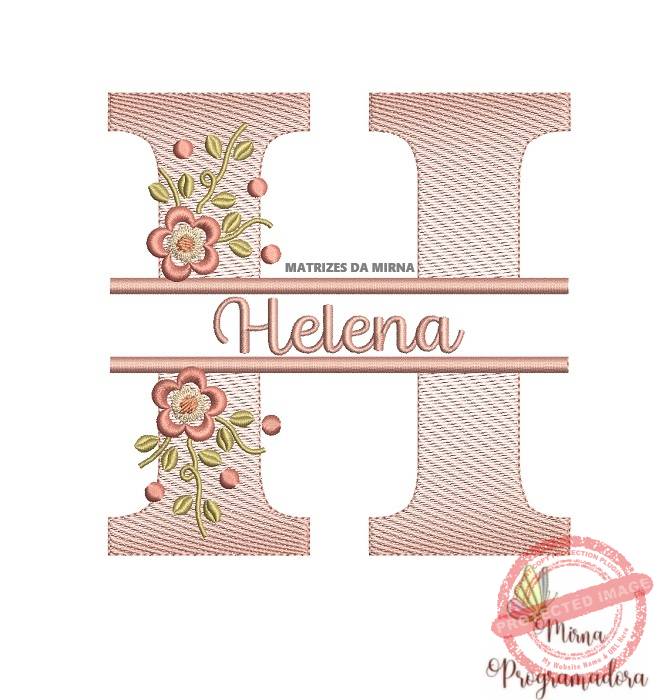 matriz de bordado Nome Helena entremeio flores para bordar09 matriz de bordado Nome Helena entremeio flores para bordar - Imagem 1