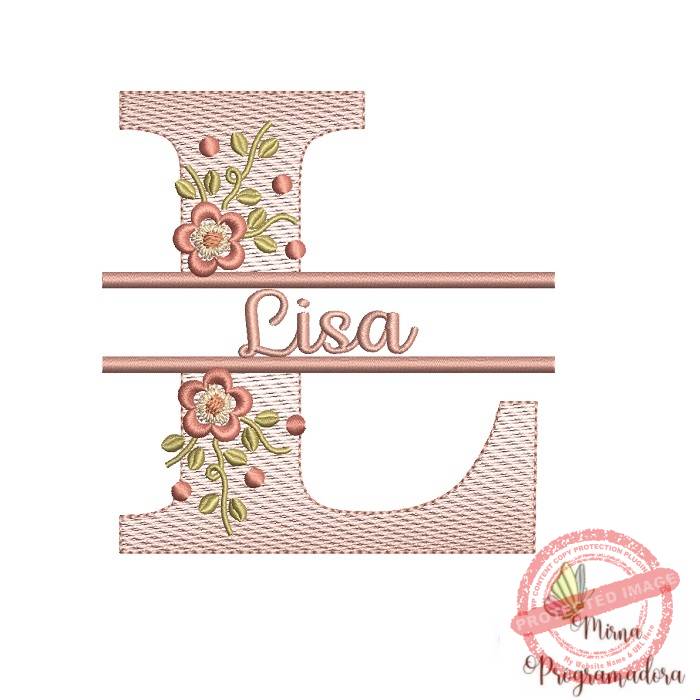 matriz de bordado Nome Lisa entremeio flores para bordar010 matriz de bordado Nome Lisa entremeio flores para bordar - Imagem 1