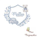 Matriz de Bordado Coleção Menina Encanto - Coleção Ursinha Aviadora - Brinde Coleção 100 Nomes Brasão Carro Ursinho - Imagem 4