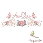 matriz de bordado arabesco rosas borboletas nome ana clara-035