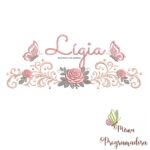 matriz de bordado arabesco rosas borboletas nome-ligia-mirna 076