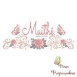 matriz de bordado arabesco rosas borboletas nome-maithe-mirna 095