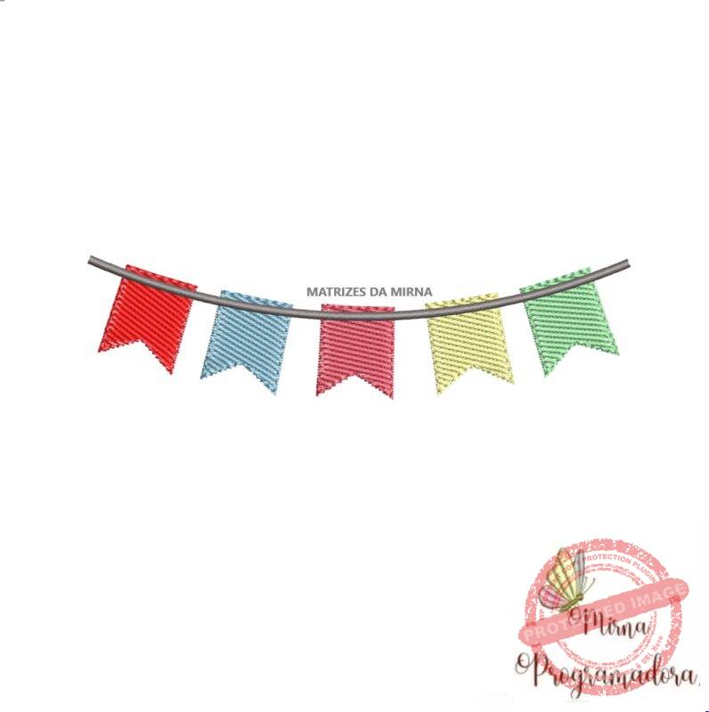 Matriz de Bordado Bandeirinhas Festa Junina