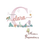 Matriz de Bordado - Coleção 100 Nomes Fundo do Mar Menina - Imagem 3