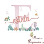 Matriz de Bordado - Coleção 100 Nomes Fundo do Mar Menina - Imagem 6