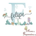 Matriz de Bordado - Coleção 100 Nomes Fundo do Mar Menino - Imagem 6
