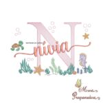Matriz de Bordado - Coleção 100 Nomes Fundo do Mar Menina - Imagem 10