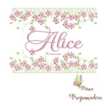 matriz de bordado jardim invertido alice37