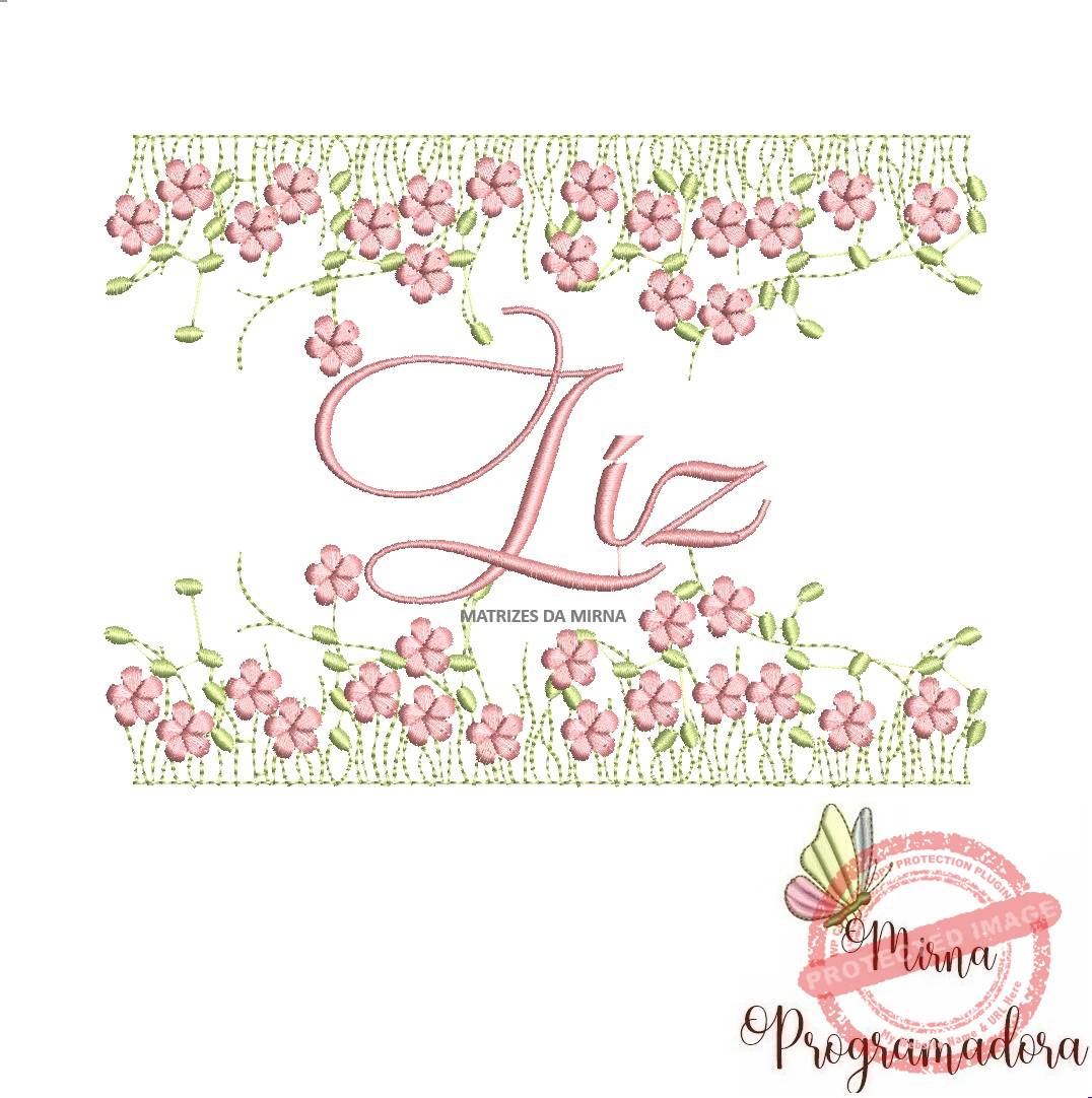 matriz de bordado jardim invertido liz 125-mirna matriz de bordado jardim invertido liz 125 - Imagem 1