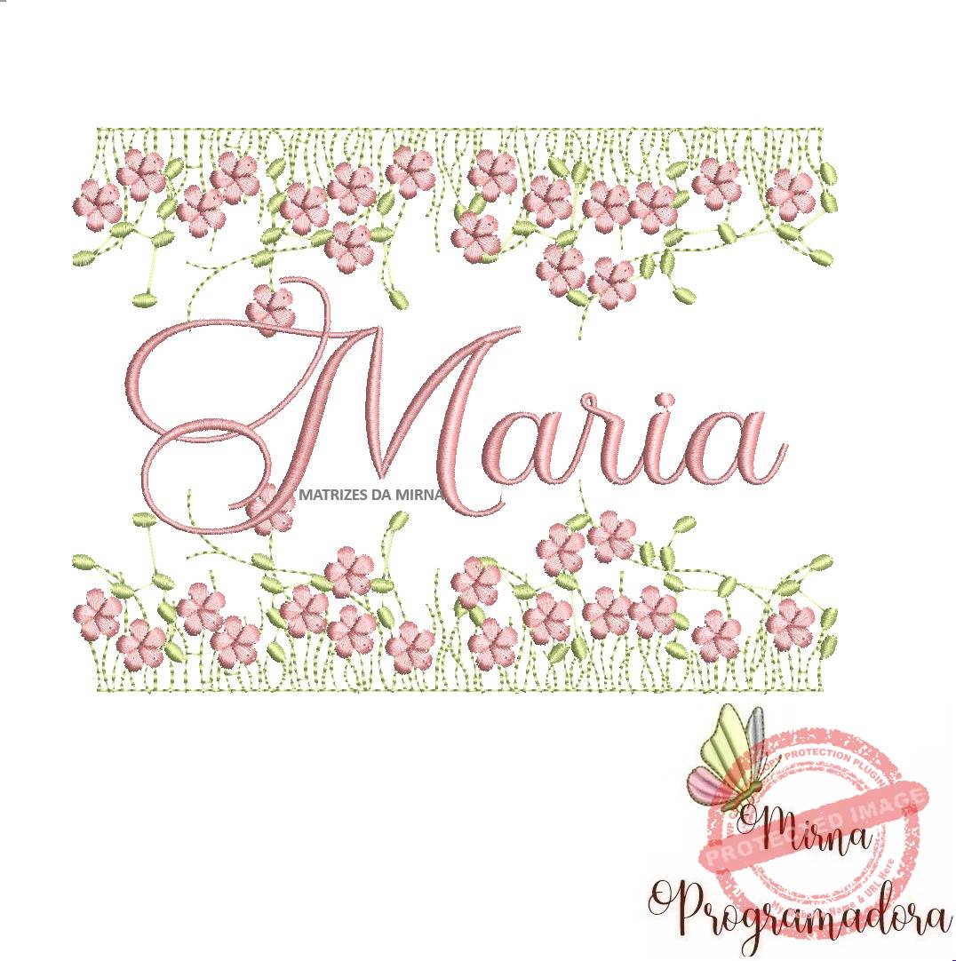 matriz de bordado jardim invertido maria 111-mirna matriz de bordado jardim invertido maria 111 - Imagem 1