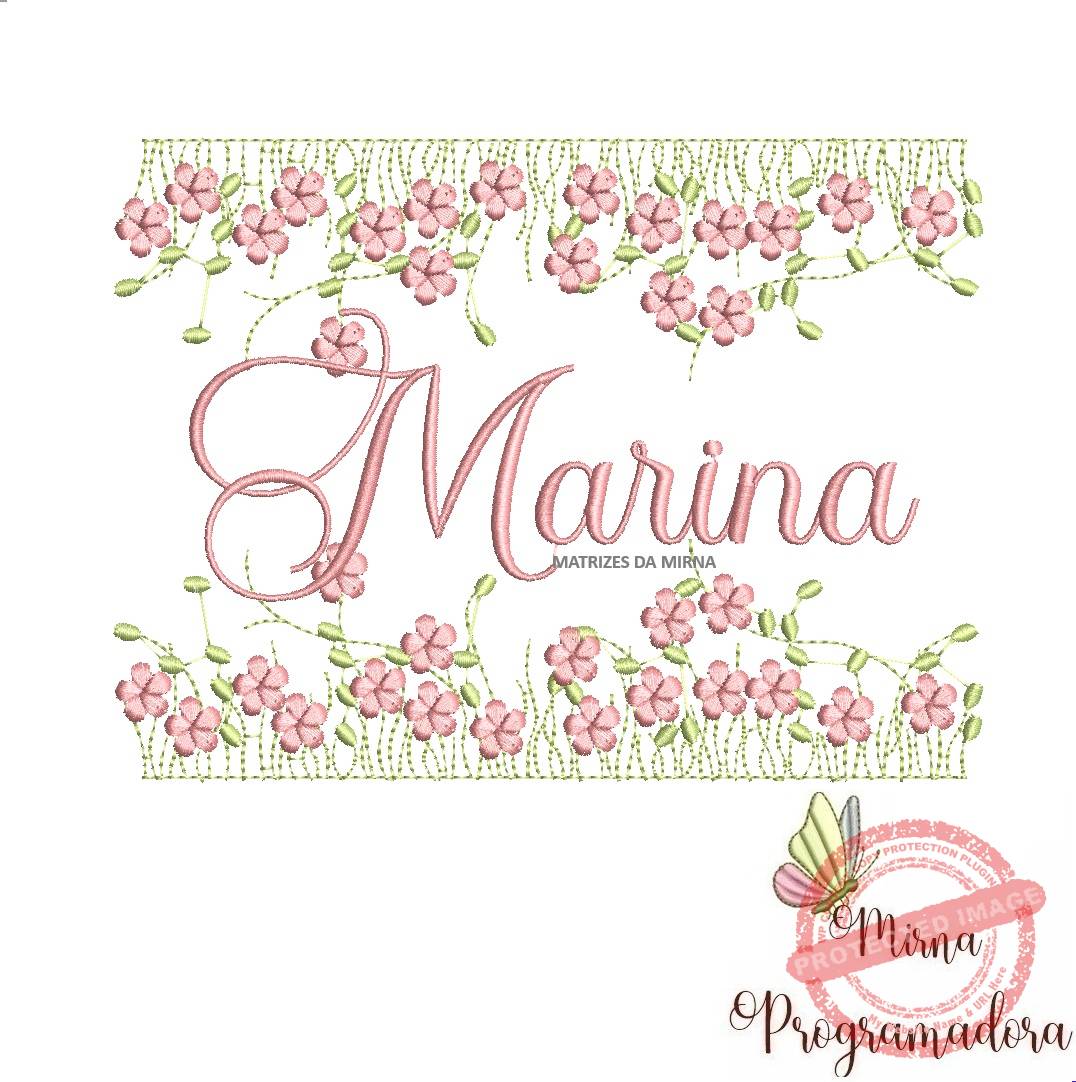 matriz de bordado jardim invertido marina 107-mirna matriz de bordado jardim invertido marina 107 - Imagem 1