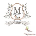 Matriz de Bordado moldura cavalinho marcos 93