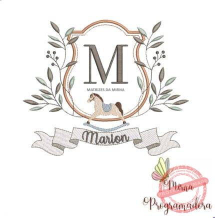 Matriz de Bordado moldura cavalinho marlon 92