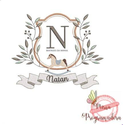 Matriz de Bordado moldura cavalinho natan 104