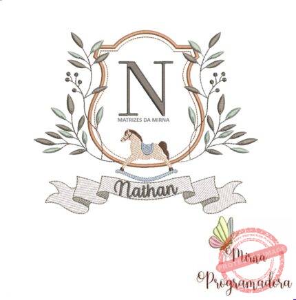 Matriz de Bordado moldura cavalinho nathan 102