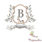 Matriz de Bordado moldura cavalinho-nome benjamin 21