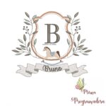 Matriz de Bordado moldura cavalinho-nome bruno18