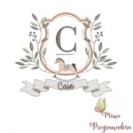 Matriz de Bordado moldura cavalinho-nome caio 15