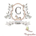 Matriz de Bordado moldura cavalinho-nome caleb 14