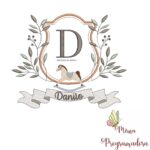 Matriz de Bordado moldura cavalinho-nome danilo 25
