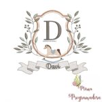 Matriz de Bordado moldura cavalinho-nome davi 36