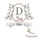 Matriz de Bordado moldura cavalinho-nome dom 32