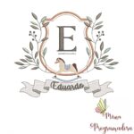 Matriz de Bordado moldura cavalinho-nome eduardo 31