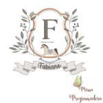 Matriz de Bordado moldura cavalinho-nome fabiano 50