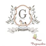 Matriz de Bordado moldura cavalinho-nome giovanni 41