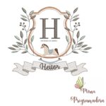 Matriz de Bordado moldura cavalinho-nome heitor 74