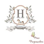 Matriz de Bordado moldura cavalinho-nome henrique 60