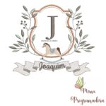 Matriz de Bordado moldura cavalinho-nome joaquim 67