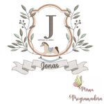 Matriz de Bordado moldura cavalinho-nome jonas 66