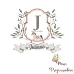 Matriz de Bordado moldura cavalinho-nome juliano 62