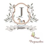 Matriz de Bordado moldura cavalinho-nome junior 73