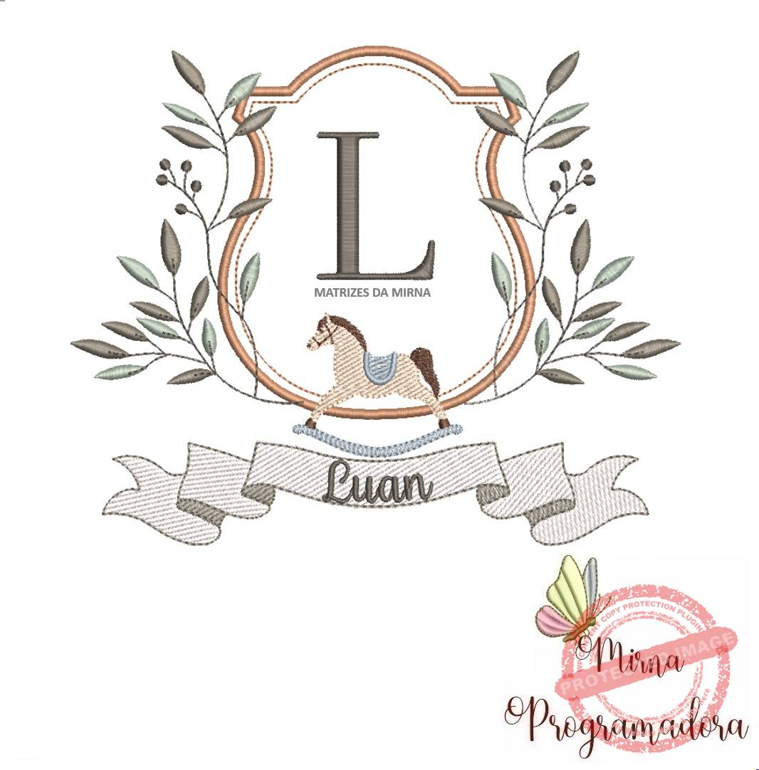 moldura cavalinho-nome luan 81 moldura cavalinho-nome luan 81 - Imagem 1
