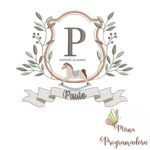 Matriz de Bordado moldura cavalinho-nome paulo 108