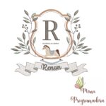 Matriz de Bordado moldura cavalinho-nome renan 132