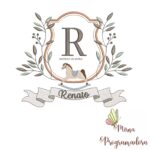 Matriz de Bordado moldura cavalinho-nome renato 131