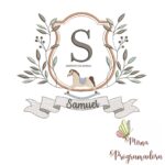 Matriz de Bordado moldura cavalinho-nome samuel 127