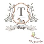 Matriz de Bordado moldura cavalinho-nome thiago 121