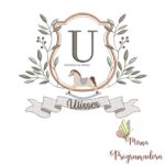 Matriz de Bordado moldura cavalinho-nome ulisses 126