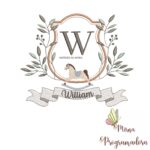 Matriz de Bordado moldura cavalinho-nome william 113
