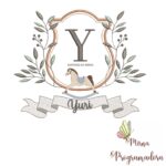 Matriz de Bordado moldura cavalinho-nome yuri 111