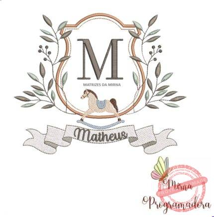 Matriz de Bordado moldura cavalinho matheus 87
