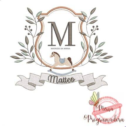 Matriz de Bordado moldura cavalinho matteo 85