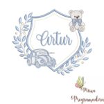 matriz de bordado brasao carro ursinho-artur 47