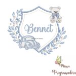 matriz de bordado brasao carro ursinho-bennet 51